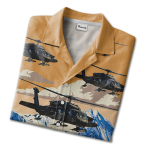 Alaska Army National Guard 1St Battalion, 207Th Aviation Regiment Uh-60 Black Hawk Hawaiian Shirt