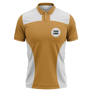 black white contrast panel customizable logo polo shirt for men