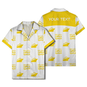 cruise ship silhouettes and family reunion text repeat hawaiian shirt