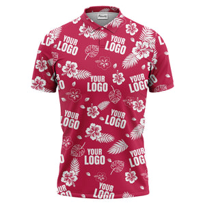 tropical floral custom polo custom polo shirt