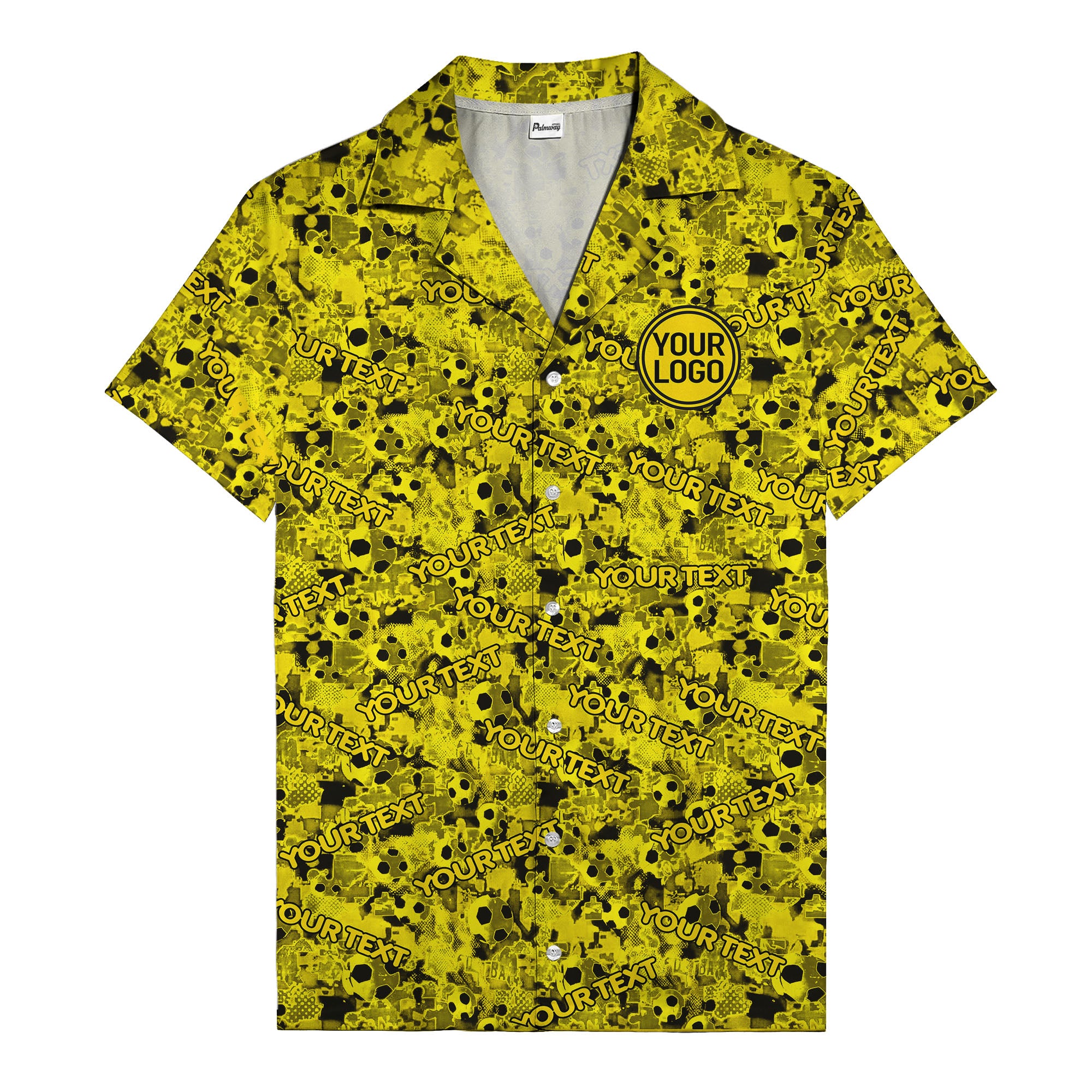 hexagon dot repeating custom text abstract geometric hawaiian shirt