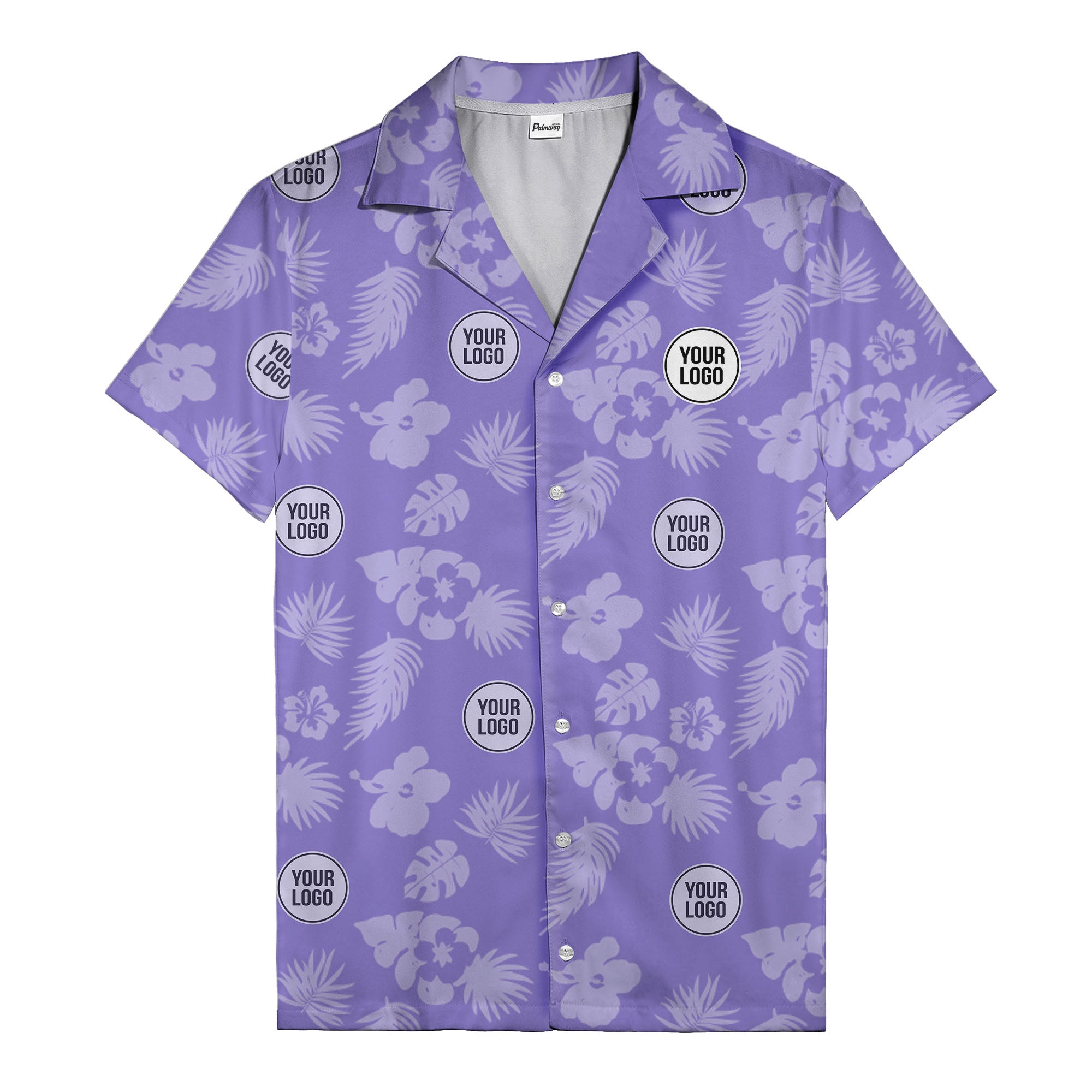 monochrome tropical flowers and leaves hawaiian shirt for men