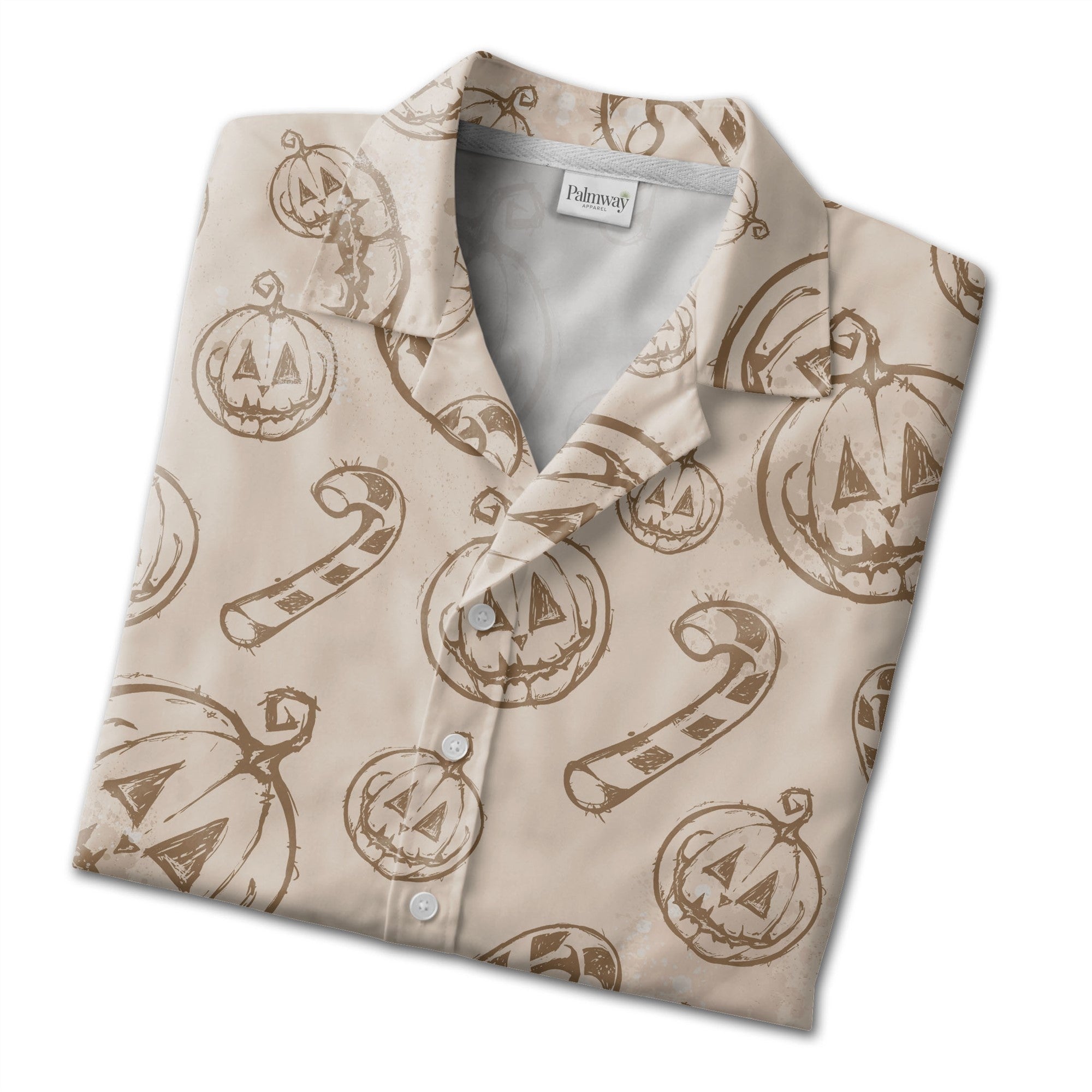 Sketched Grunge Jack-o-Lantern Hawaiian Shirt Vintage Halloween