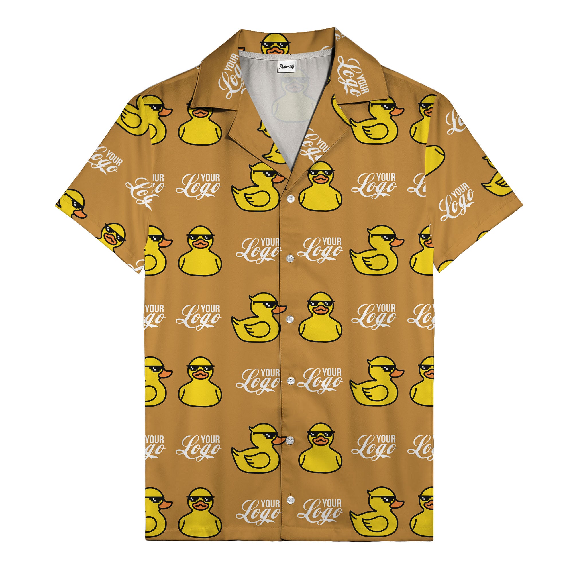 sunglassed rubber ducky parade custom logo hawaiian shirt
