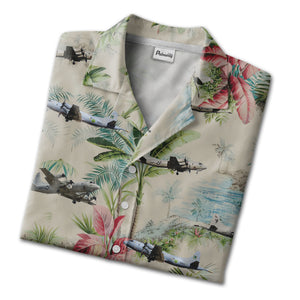 Us Navy Lockheed P-3 Orion Trendy Hawaiian Shirt, Short Sleeve Trendy Hawaiian Shirt For Men