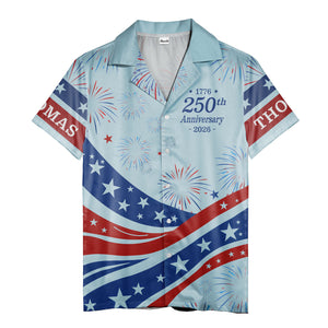 usa 250th anniversary fireworks hawaiian shirt, patriotic aloha button down shirt