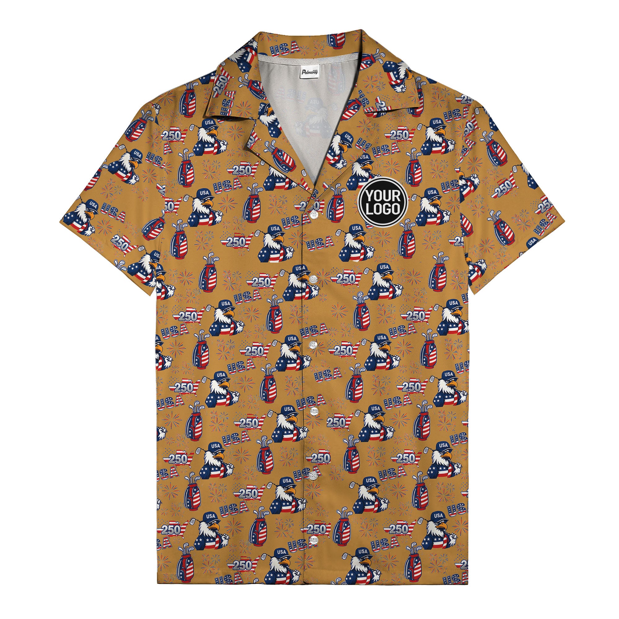 usa bald eagles golf bags fireworks hawaiian shirt for men