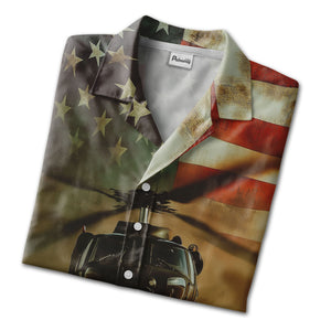 USA Patriotic Soldiers & American Flag Military Hawaiian Shirt – Army Pride