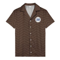 bold zigzag dots geometric black white hawaiian shirt