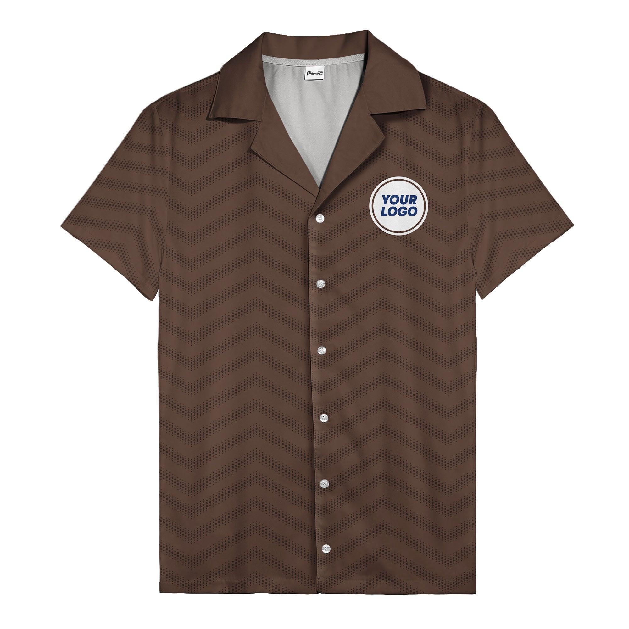 bold zigzag dots geometric black white hawaiian shirt