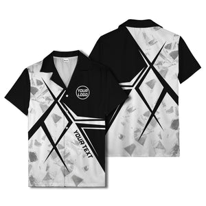crystal shards & angular lines modern art hawaiian shirt