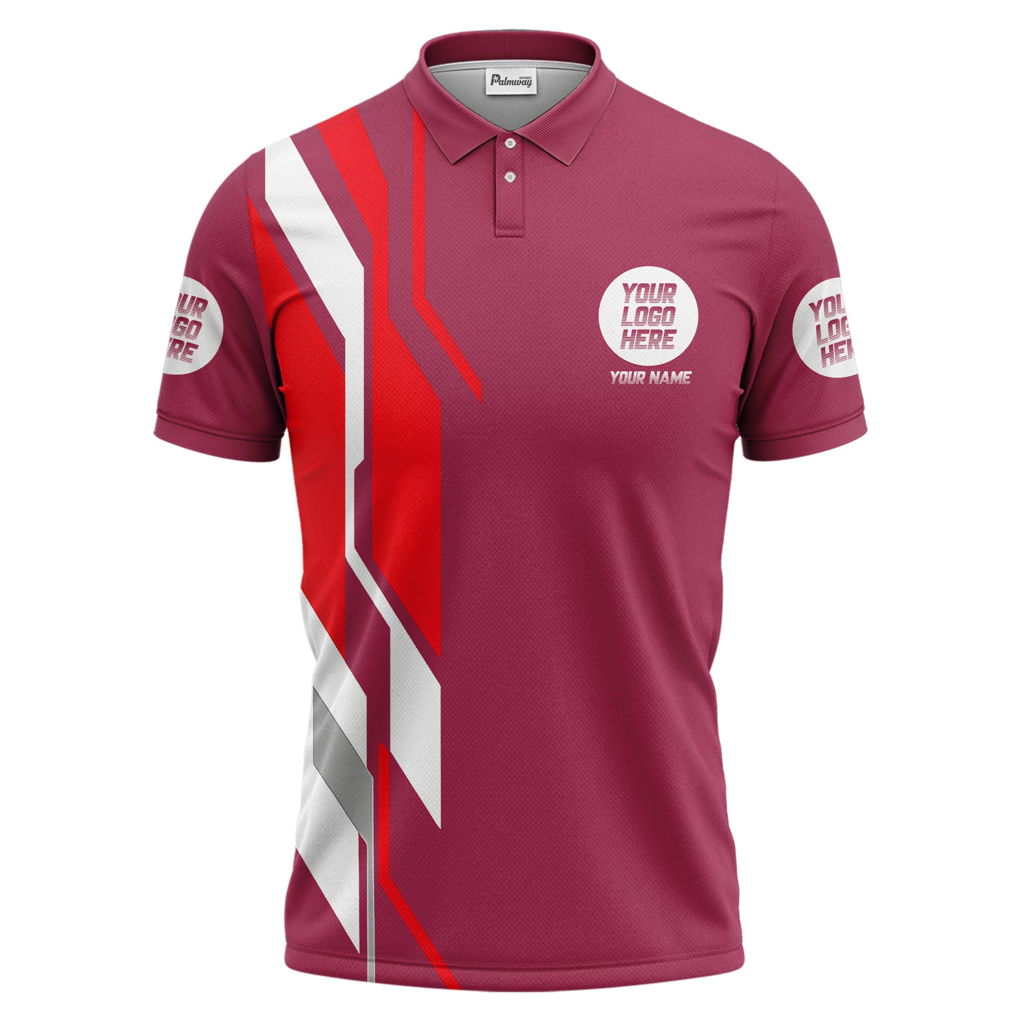 custom multi color geometric abstract modern men's performance polo shirt