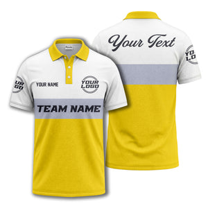 custom team name logo horizontal stripe polo shirt for men