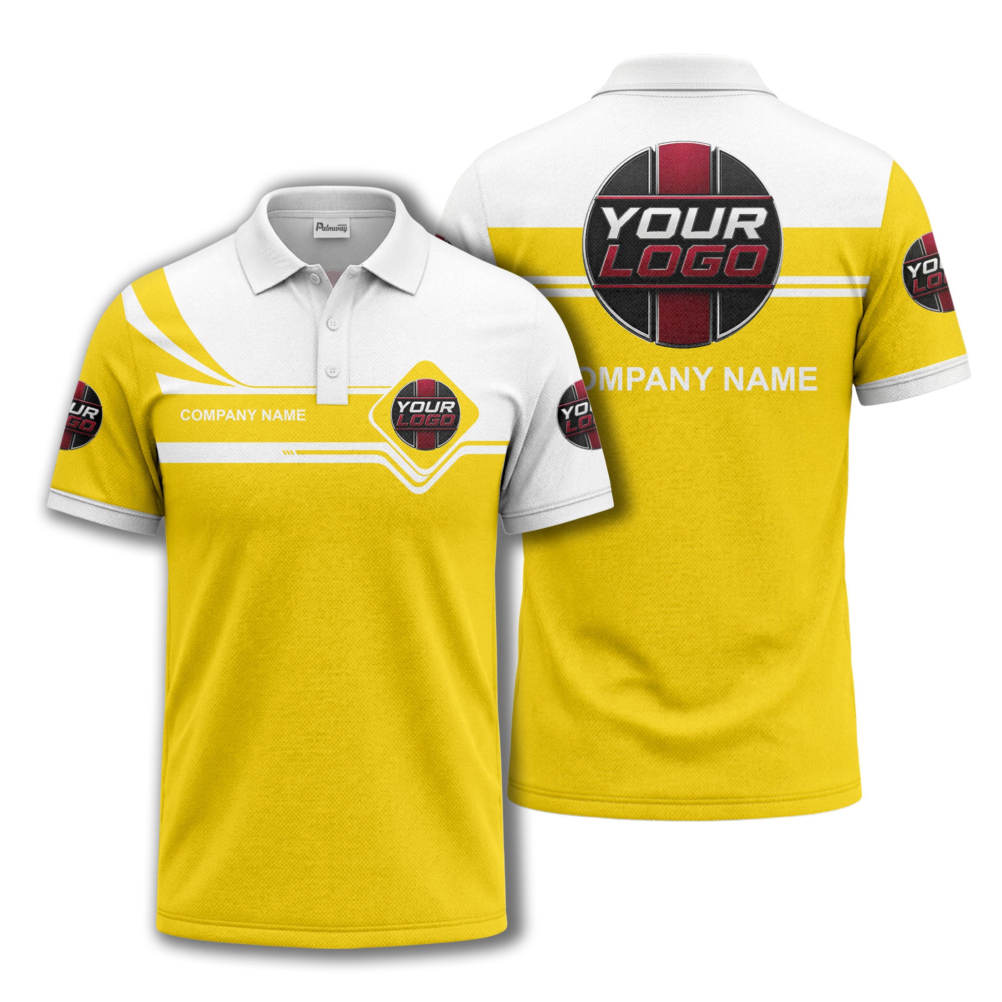 diamond stripe custom logo corporate polo shirt