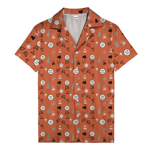 Golf Balls Clubs Carts Trophies Flags Hawaiian Shirt For Men
