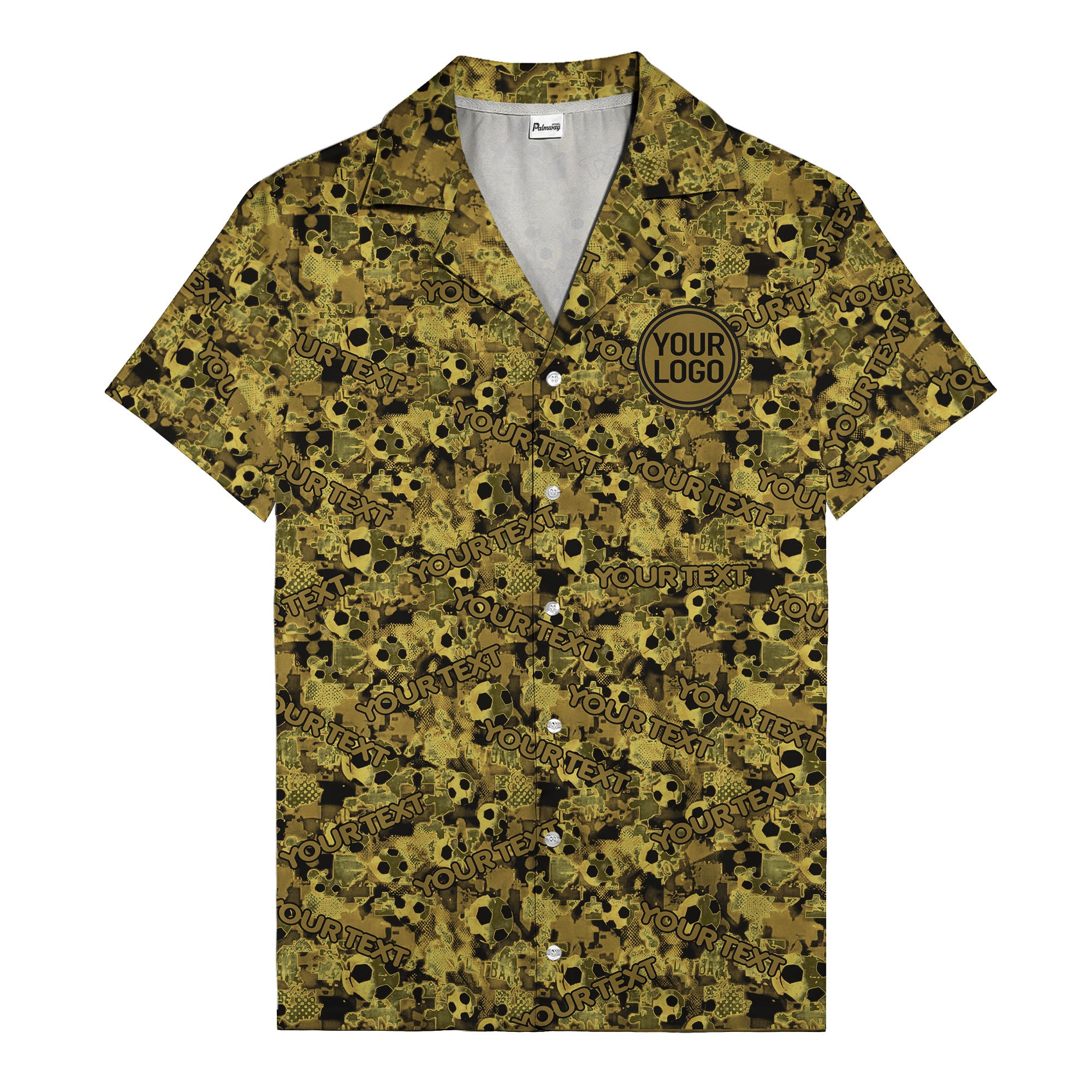 hexagon dot repeating custom text abstract geometric hawaiian shirt