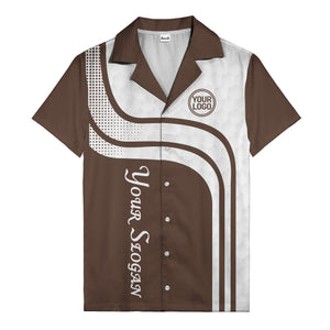 hexagon grid & retro curves hawaiian shirt for bowling fans