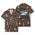 lighthouses sailboats seashells watercolor nautical hawaiian shirt for men