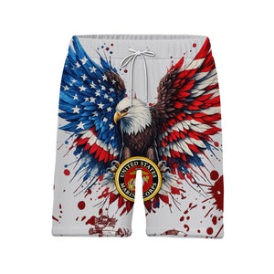 Marine Corps Patriotic Hawaiian Shirt - Eagle American Flag Tank & Camo Design