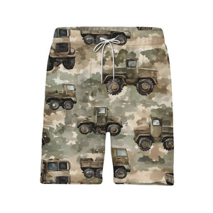 Military Truck & Army Vehicle Camo Hawaiian Shirt – Rugged Patriotic Style