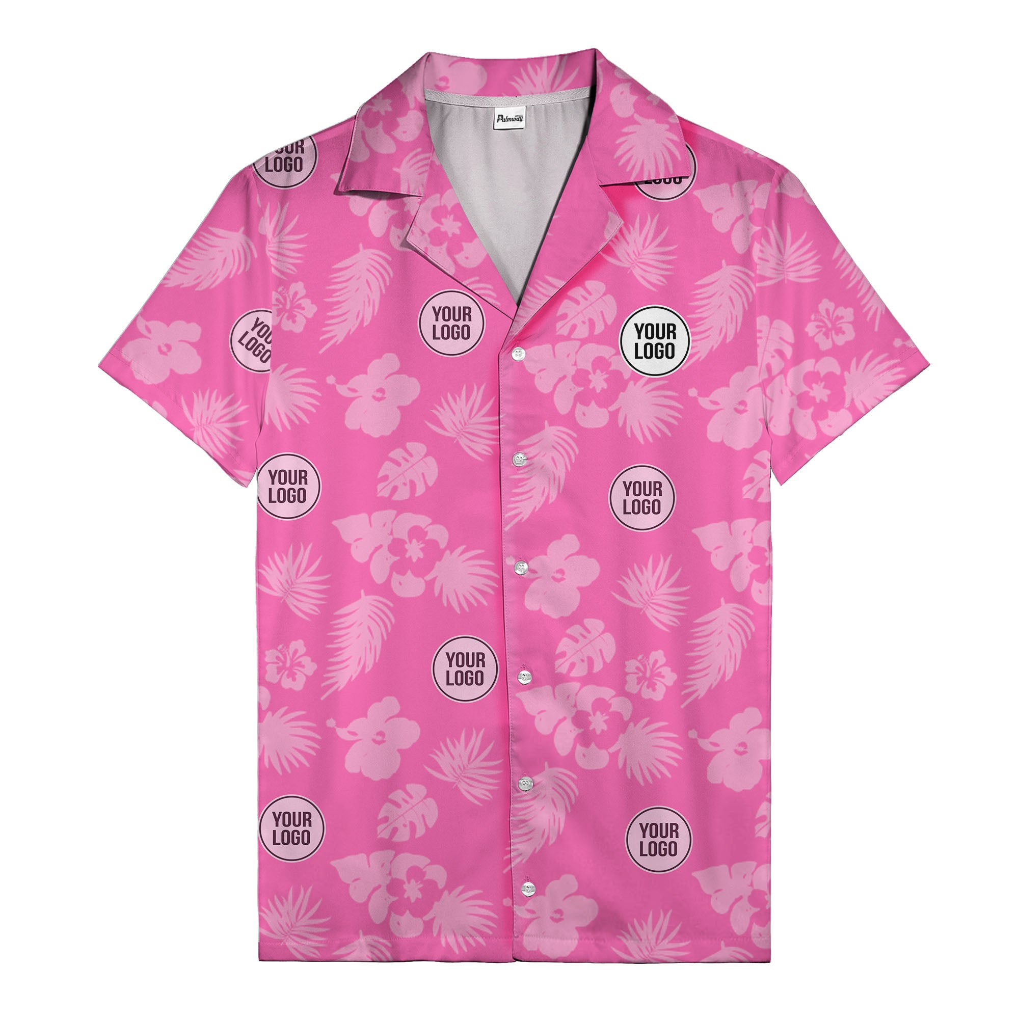 monochrome tropical flowers and leaves hawaiian shirt for men