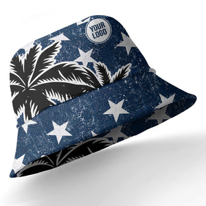 navy stars & stripes palm trees patriotic hawaiian shirt