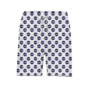 Personalized Logo Hawaiian Shirt - Navy Polka Dot Circle Minimalist Branding Aloha
