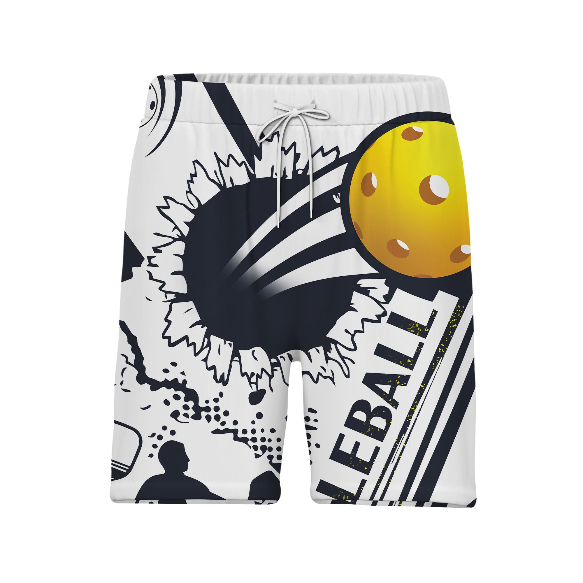 Pickleball Hawaiian Shirt - Bold Graphic Sunburst Player Silhouette Sports Tee