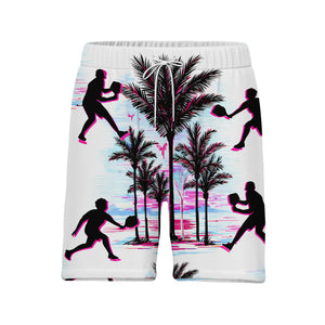 Pickleball Tropical Hawaiian Shirt - Players Palm Trees Birds Retro Beach Style