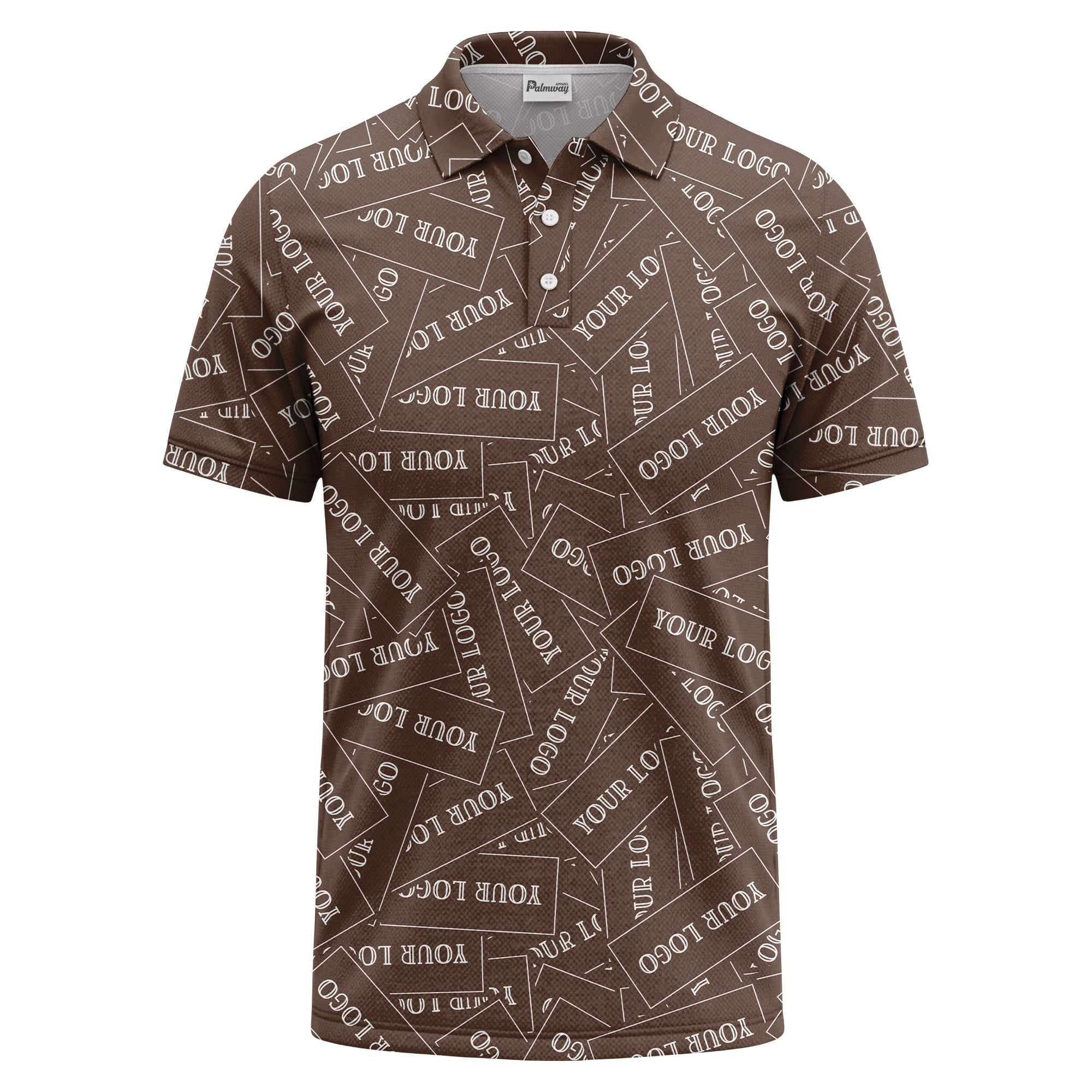 repeat your logo on black ground custom polo shirt