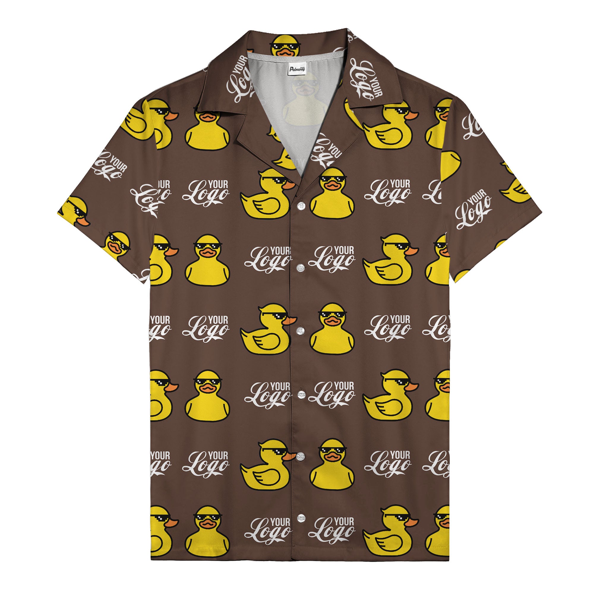 sunglassed rubber ducky parade custom logo hawaiian shirt