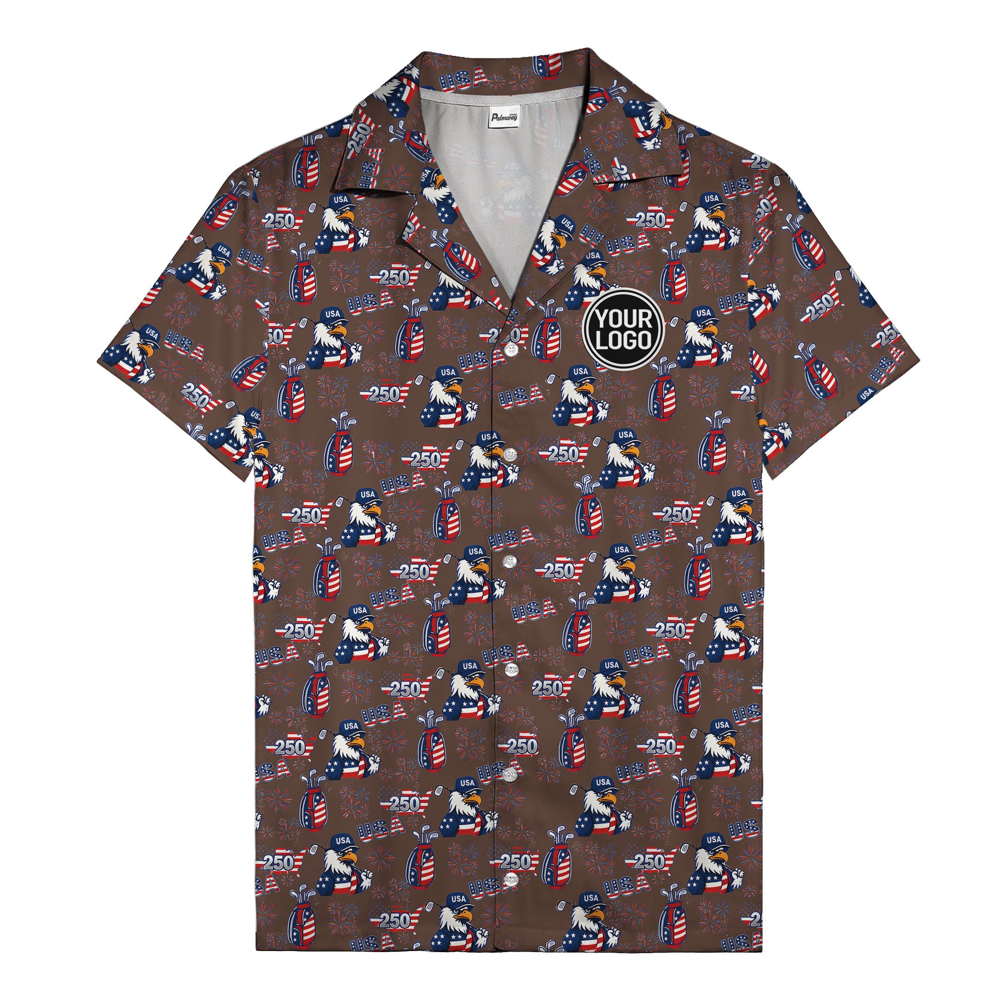 usa bald eagles golf bags fireworks hawaiian shirt for men
