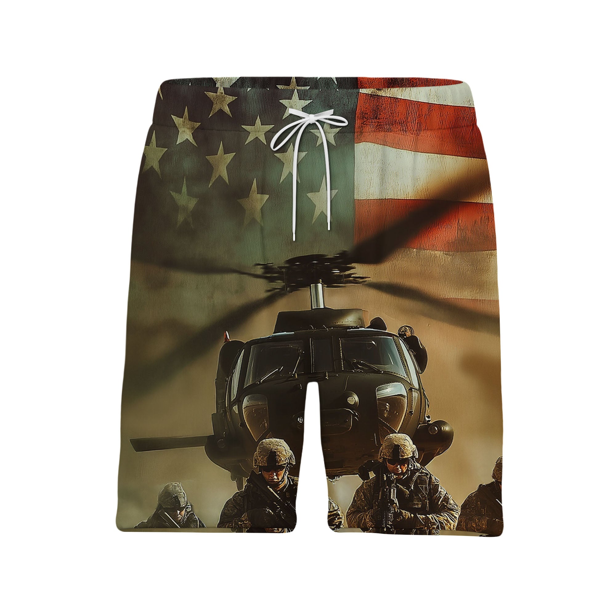 USA Patriotic Soldiers & American Flag Military Hawaiian Shirt – Army Pride