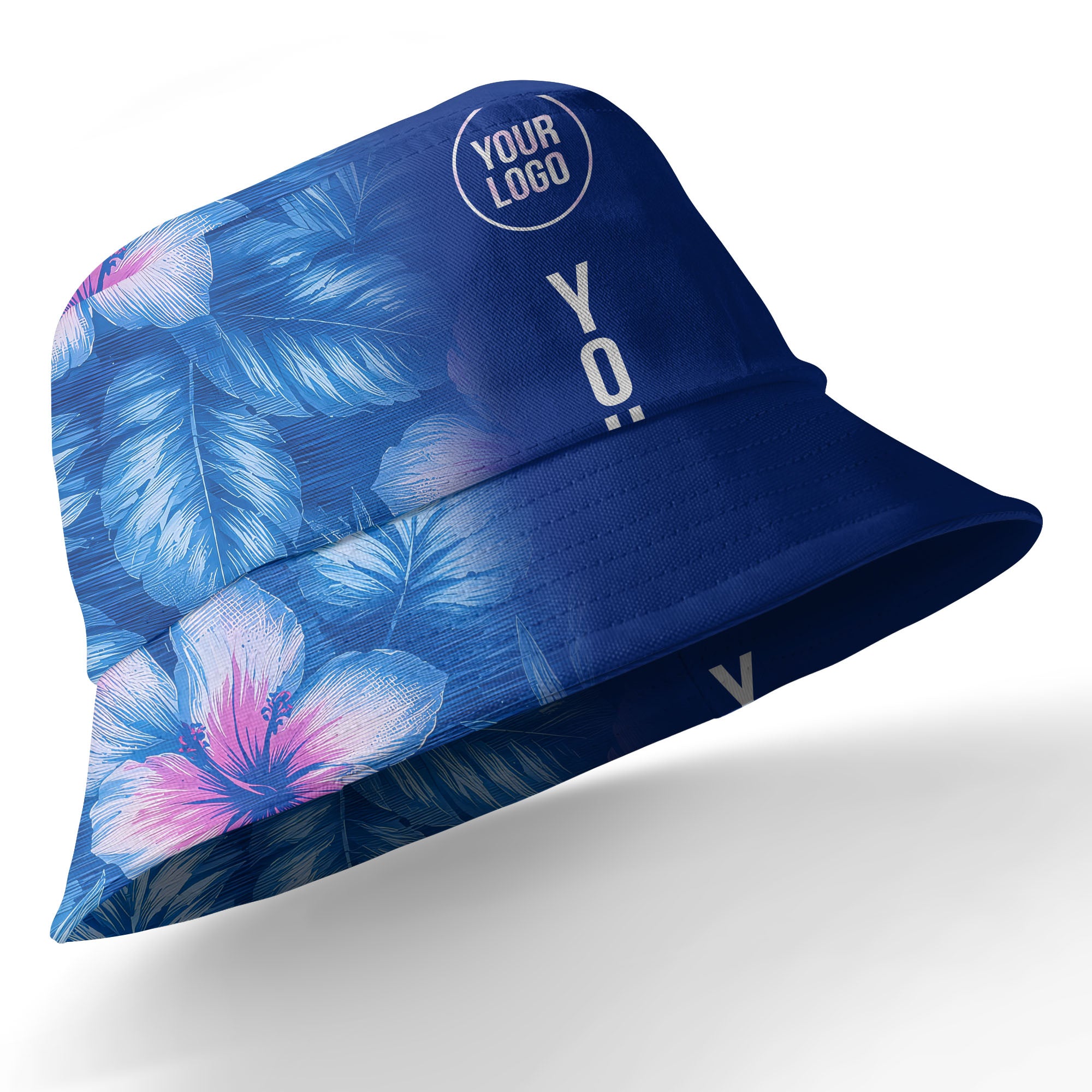 watercolor hibiscus monstera leaf royal blue hawaiian shirt