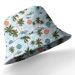 watercolor palm trees & surfboards island repeat hawaiian shirt