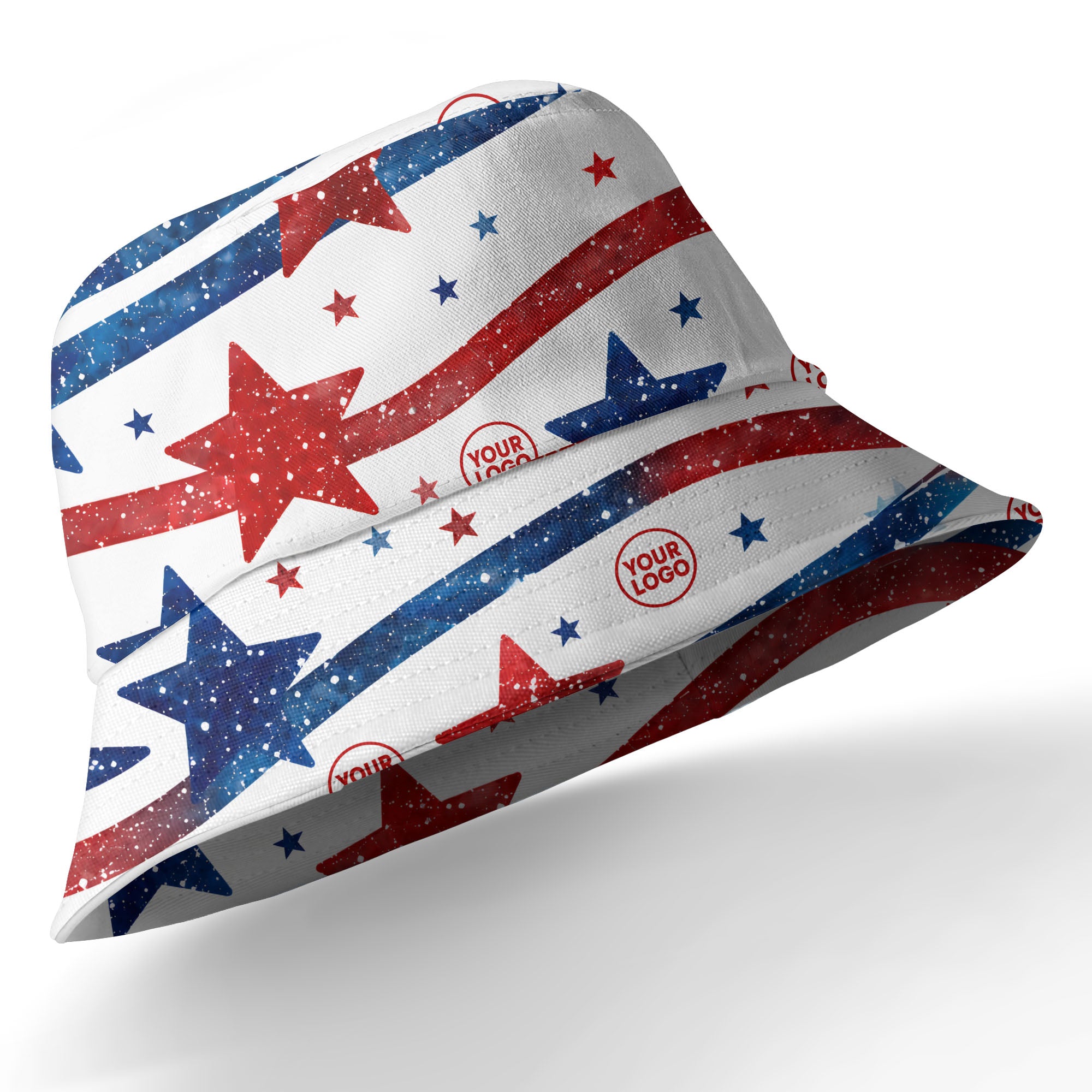 watercolor stars & stripes american flag hawaiian shirt for men