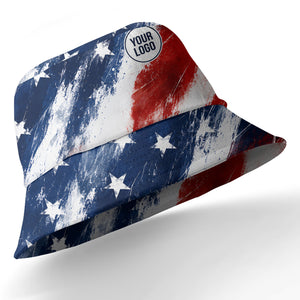 watercolor stars & stripes diagonal brushstroke patriotic hawaiian shirt
