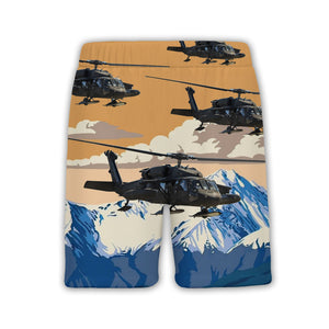Alaska Army National Guard 1St Battalion, 207Th Aviation Regiment Uh-60 Black Hawk Hawaiian Shirt