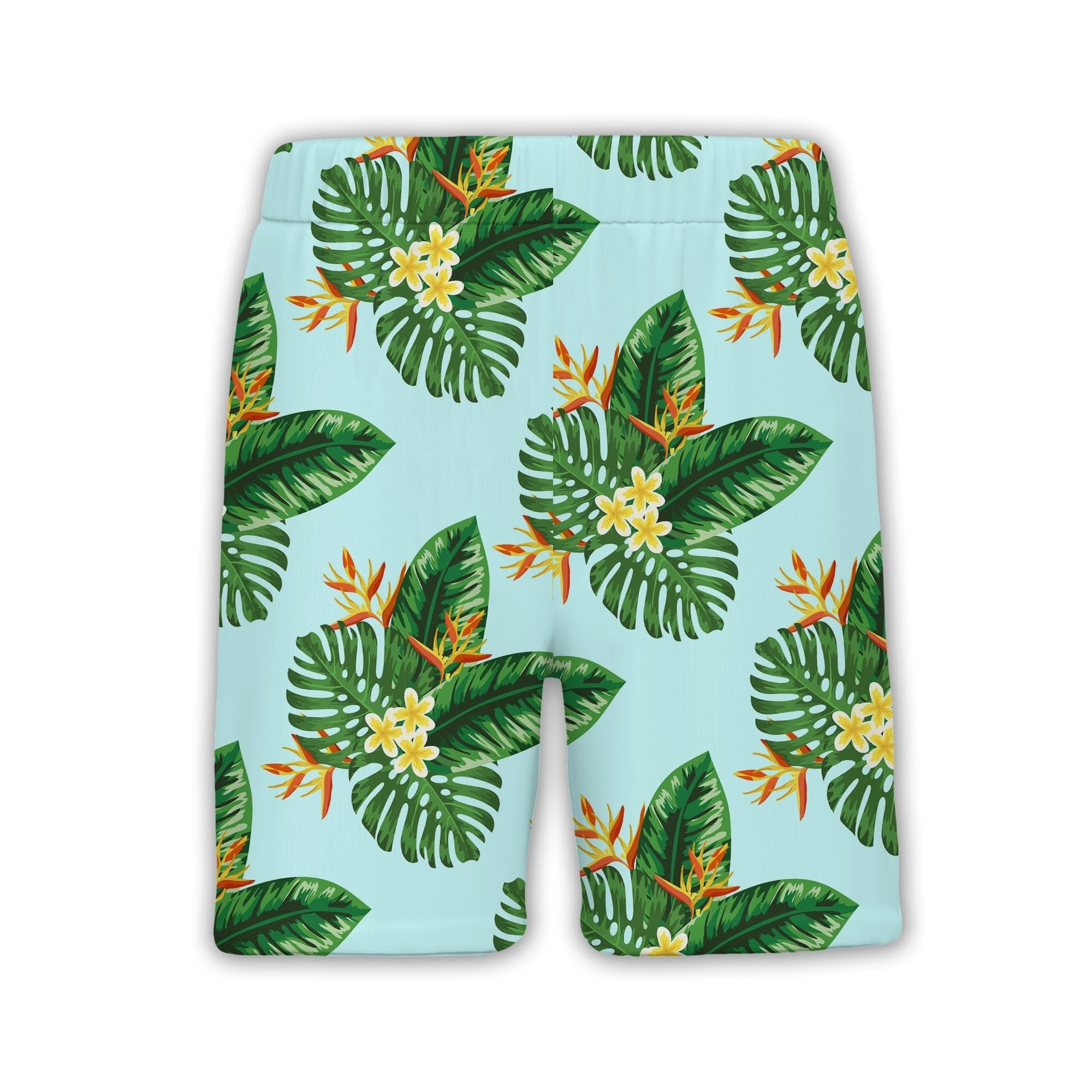 Black Elegant Monstera Hawaiian Shirt with Lime Green Mint Gradient Leaves