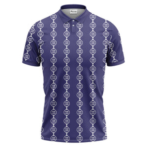 chain link customizable logos black white graphic polo shirt