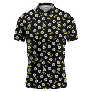 custom logo text polo shirt hawaiian shirt