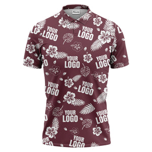 tropical floral custom polo custom polo shirt