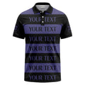 customizable text on bold horizontal stripes polo shirt