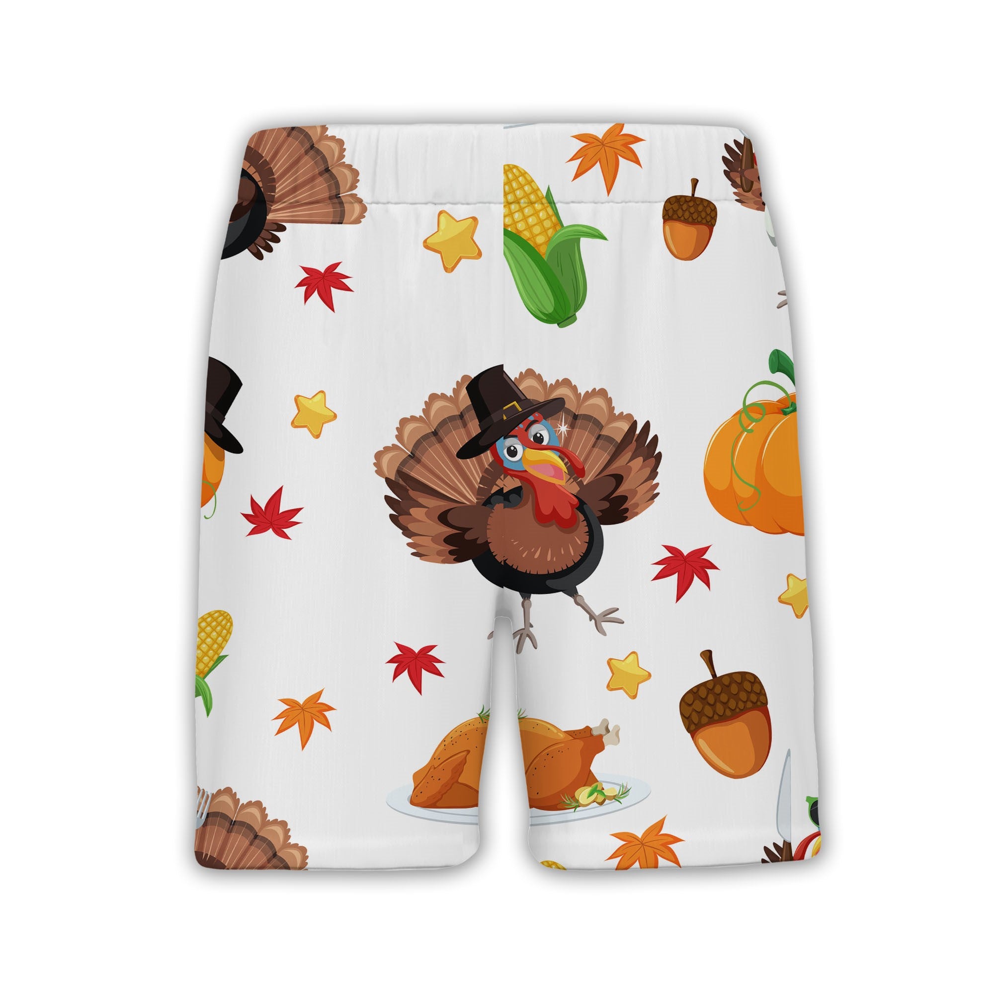 Funny Turkey Hawaiian Shirt with Sunglasses Pilgrim Hats and Roasted Dinner