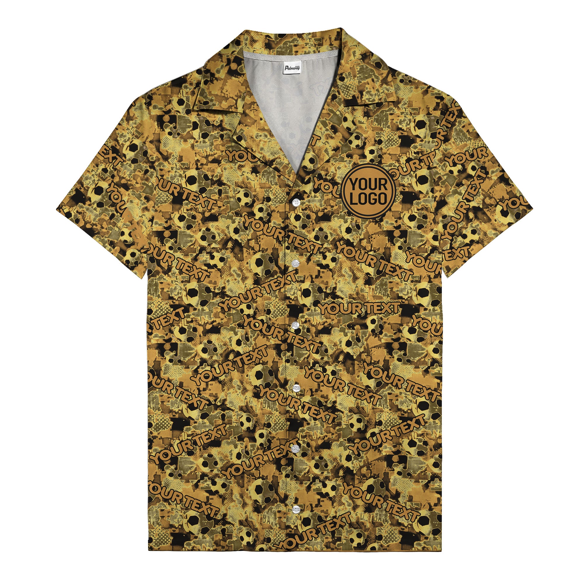 hexagon dot repeating custom text abstract geometric hawaiian shirt