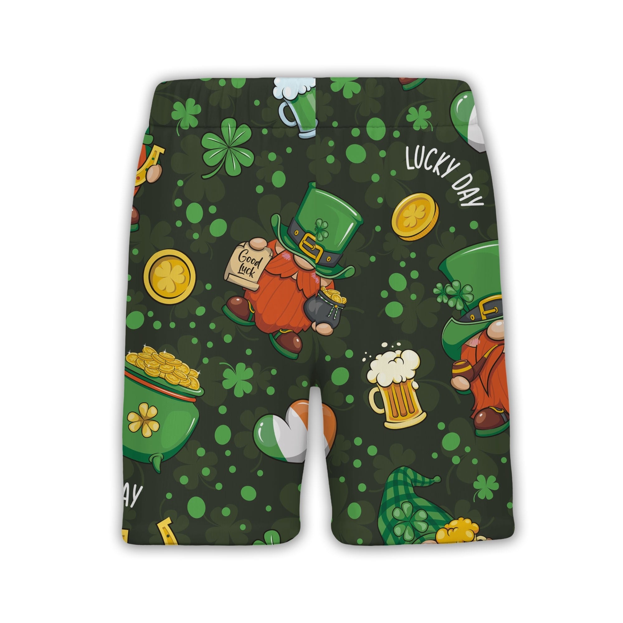 Lucky St Patricks Day Hawaiian Shirt with Pot of Gold and Rainbow