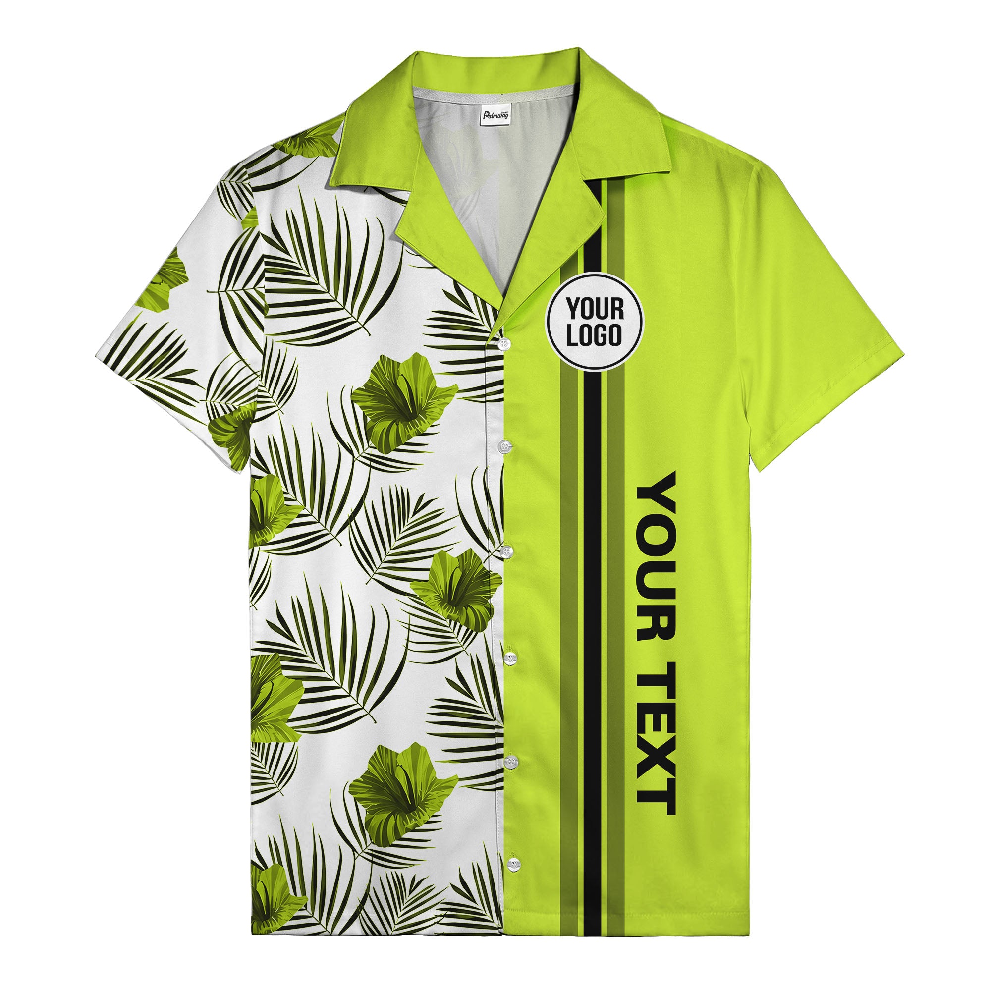 jet black monochrome tropical floral leaves hawaiian shirt for men