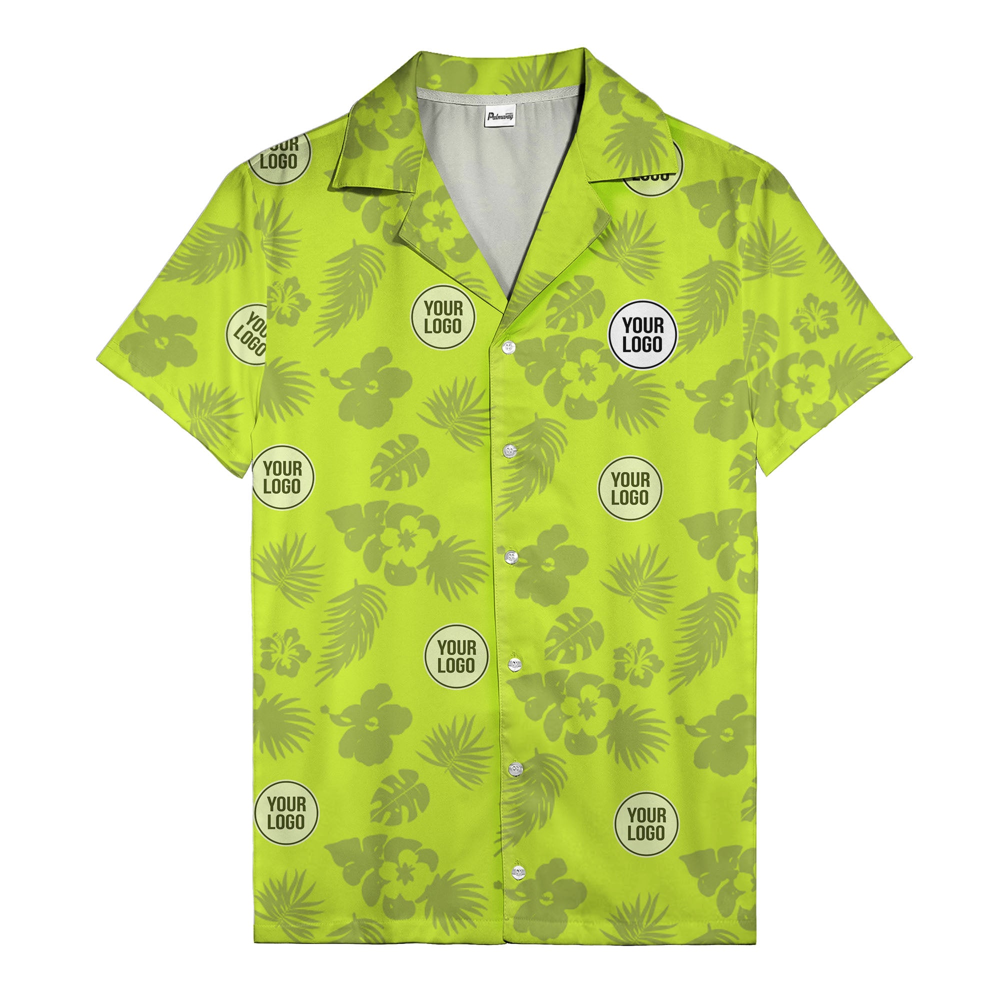 monochrome tropical flowers and leaves hawaiian shirt for men
