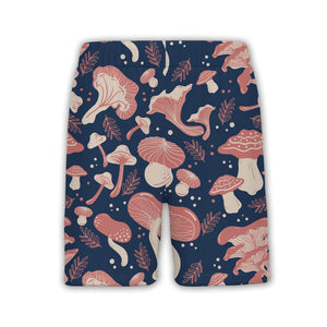 Retro Folk Art Botanical Mushroom Hawaiian Shirt with Berries
