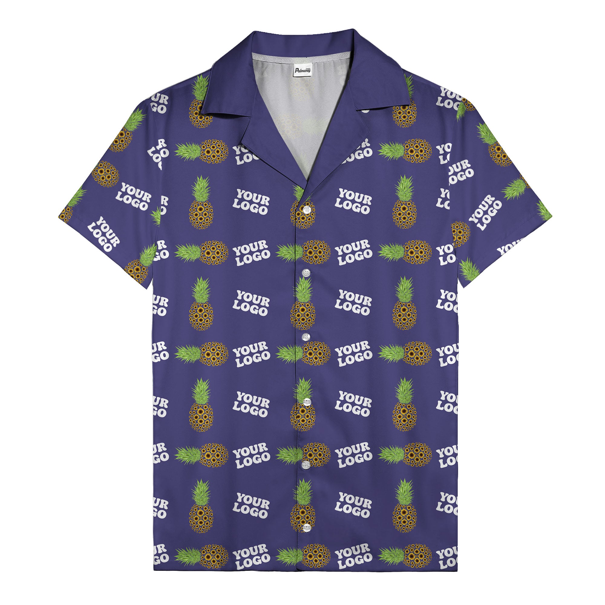 sunflower pineapple mosaic hawaiian shirt for men